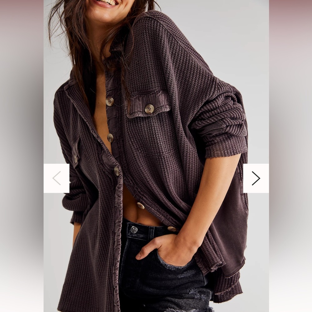Free people maroon shacket